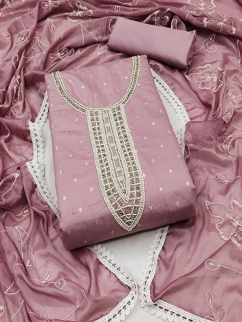 women embroidered unstitched suit set - 21467479 -  Standard Image - 0