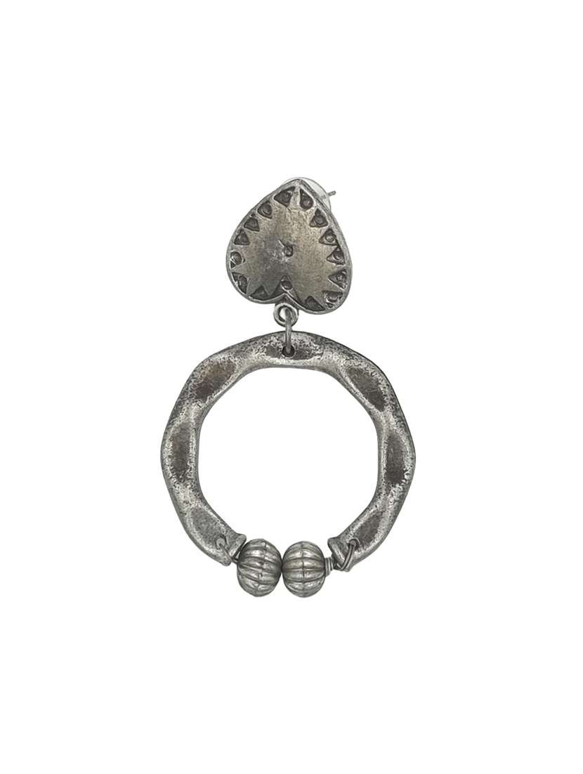 silver zinc hoop earring - 21467678 - Standard Image - 3