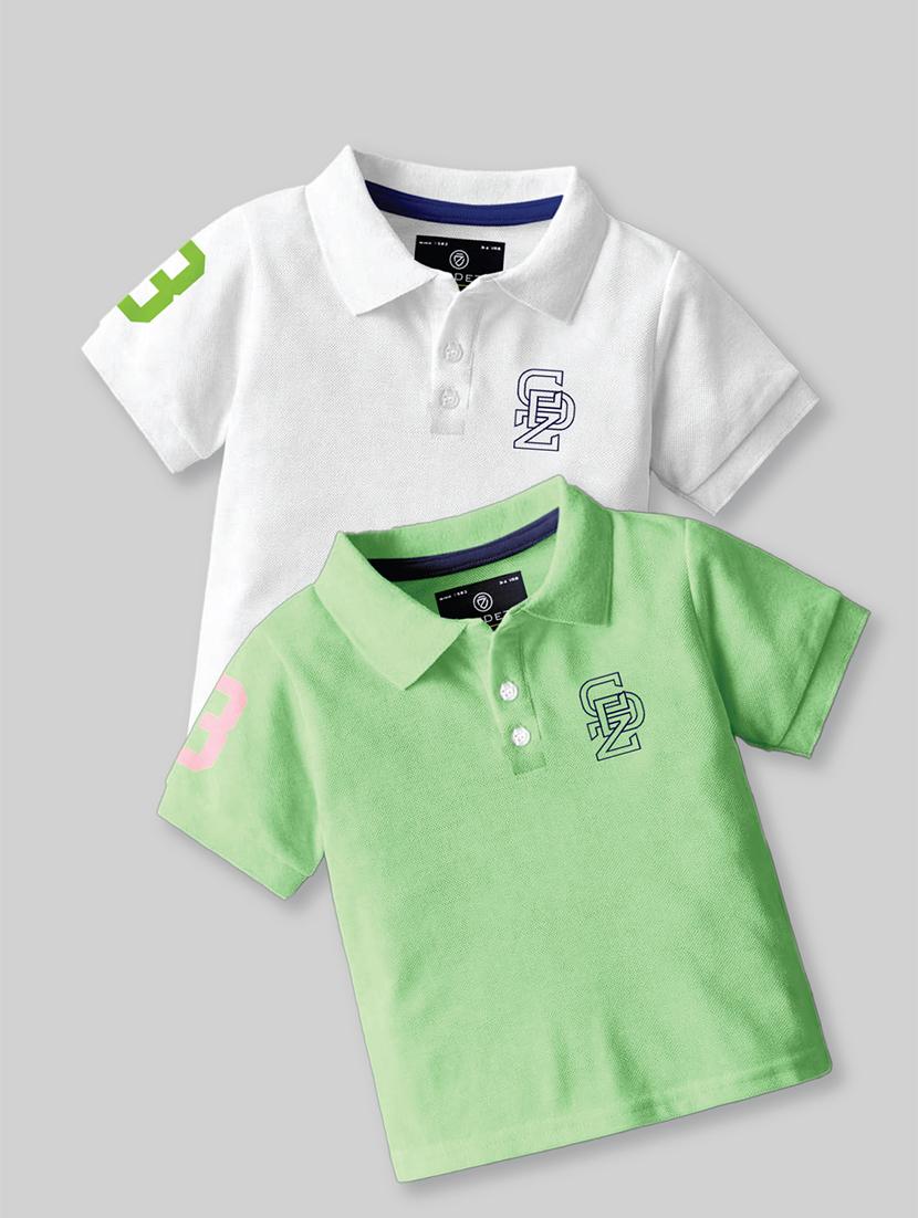 boys polo neck placement printed set of 2 casual t-shirt - 21467782 - Zoom Image - 0