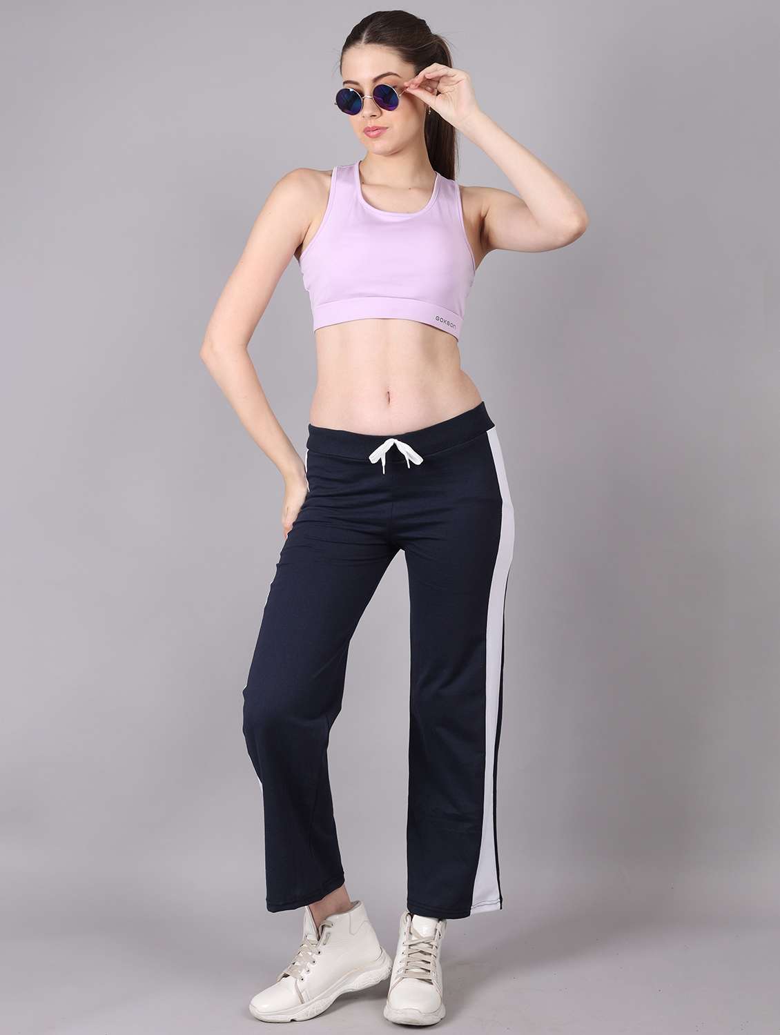 women tapered mid rise track pant - 21468202 -  Standard Image - 3