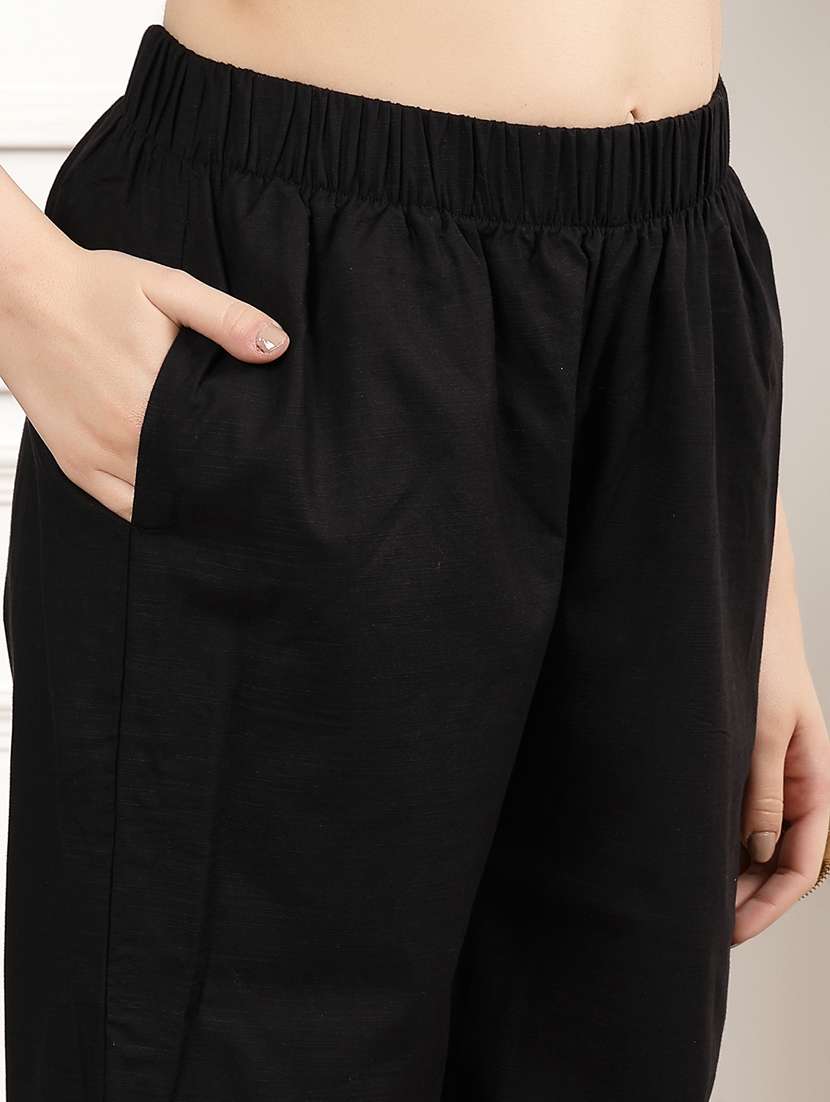 women black kurta palazzo set  - 21468579 -  Standard Image - 5