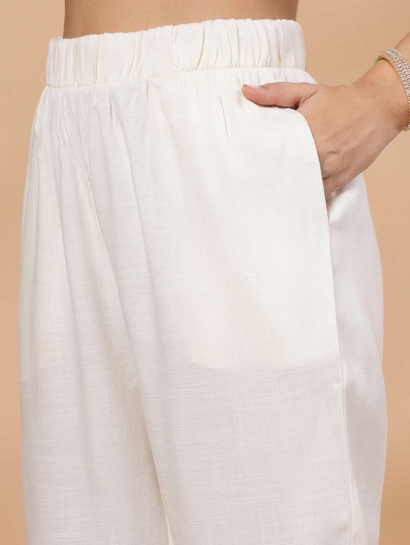 women yellow kurta palazzo set  - 21468586 -  Standard Image - 5