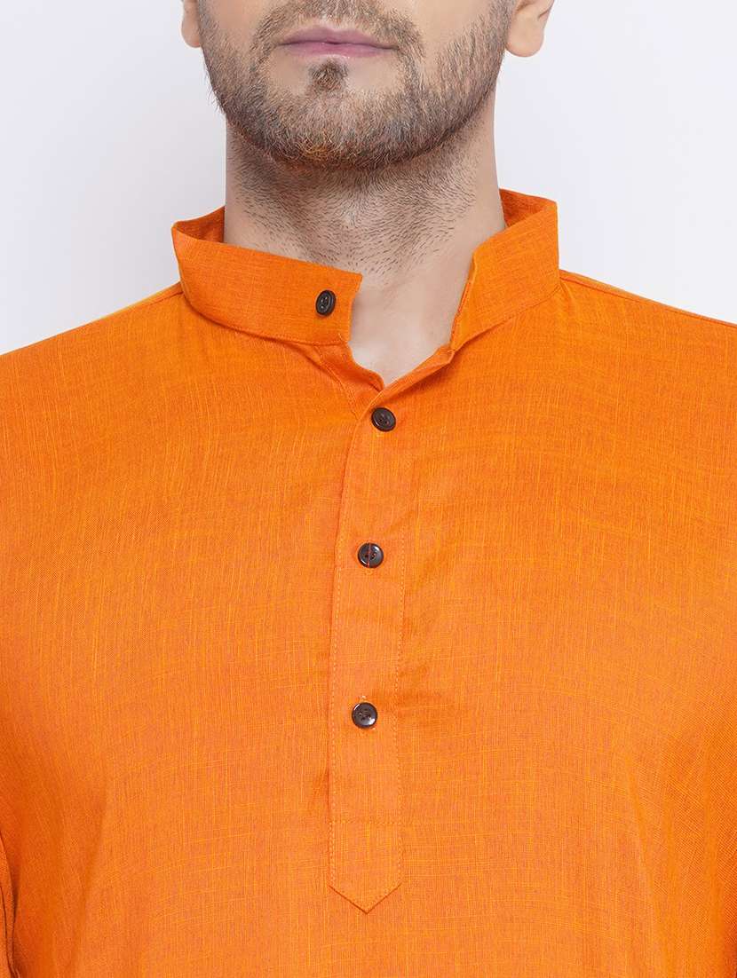 men solid mandarin neck kurta  - 21469315 -  Standard Image - 5