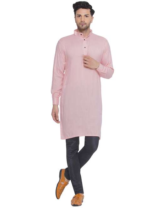 men solid mandarin neck kurta  - 21469316 -  Standard Image - 0