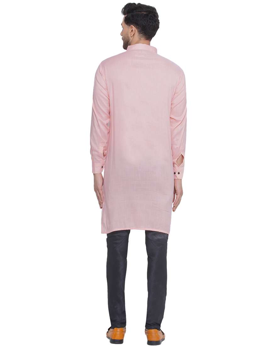 men solid mandarin neck kurta  - 21469316 -  Standard Image - 3