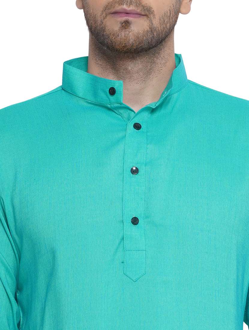 men solid mandarin neck kurta  - 21469319 -  Standard Image - 5