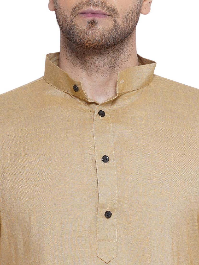 men solid mandarin neck kurta - 21469322 - Standard Image - 5