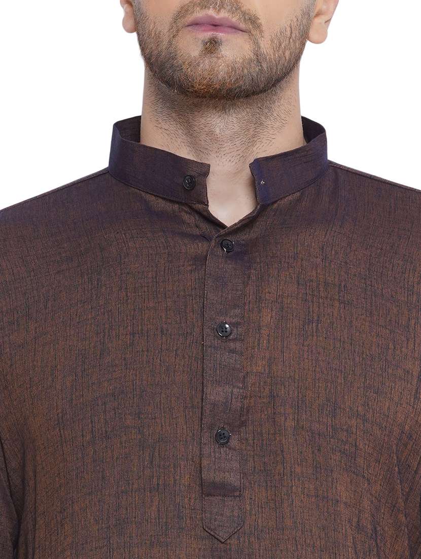 men solid mandarin neck kurta  - 21469325 -  Standard Image - 5