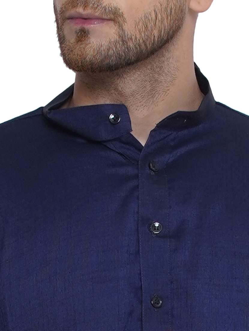 men solid mandarin neck kurta  - 21469327 -  Standard Image - 5