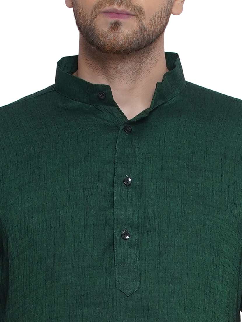 men solid mandarin neck kurta  - 21469331 -  Standard Image - 5