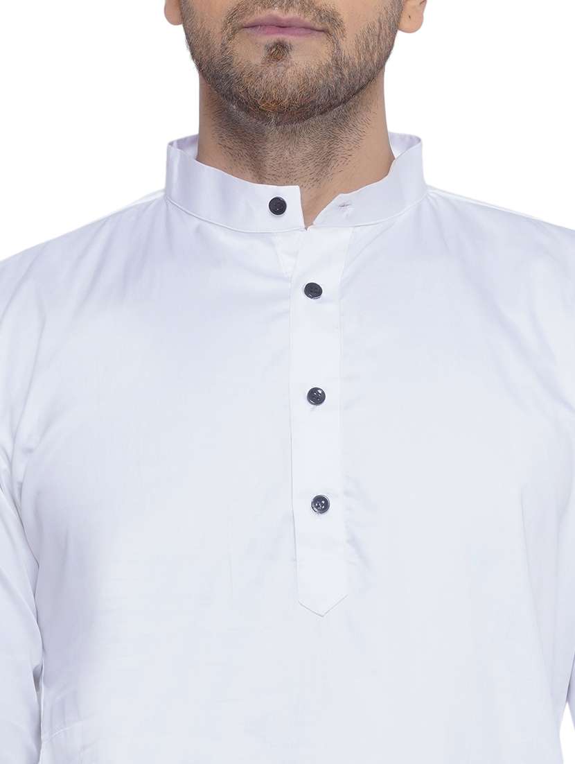 men solid mandarin neck long kurta  - 21469339 -  Standard Image - 5