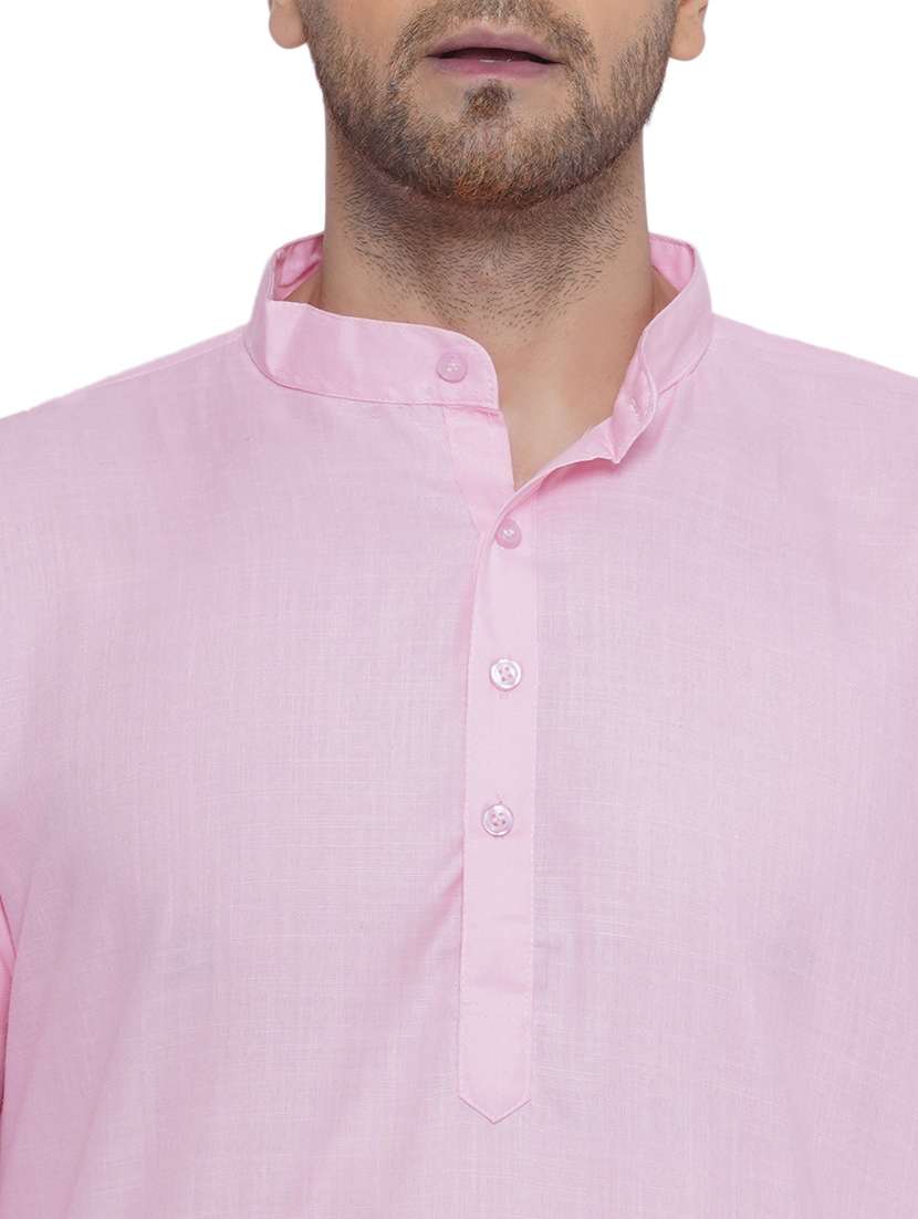 men solid mandarin neck long kurta  - 21469340 -  Standard Image - 5
