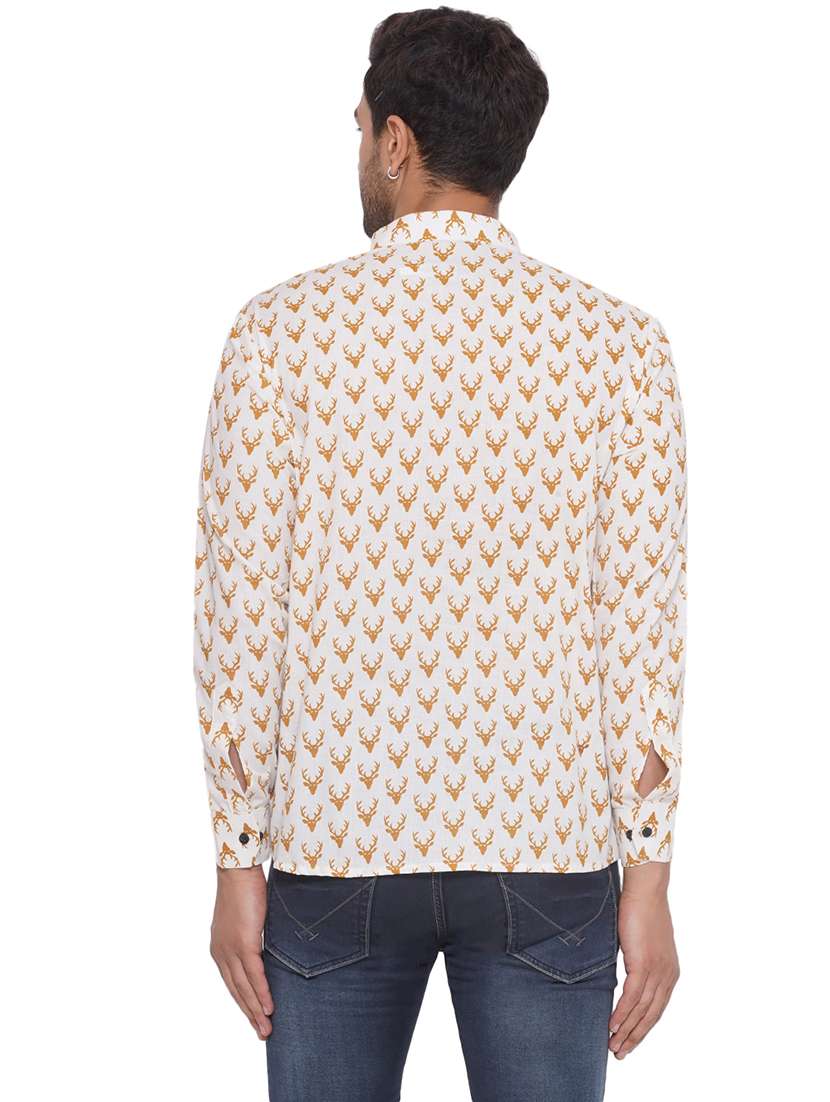 men printed long sleeve short kurta - 21469353 -  Standard Image - 3