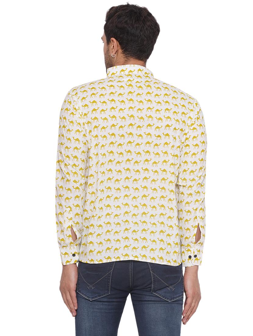 men printed long sleeve short kurta - 21469358 - Standard Image - 3