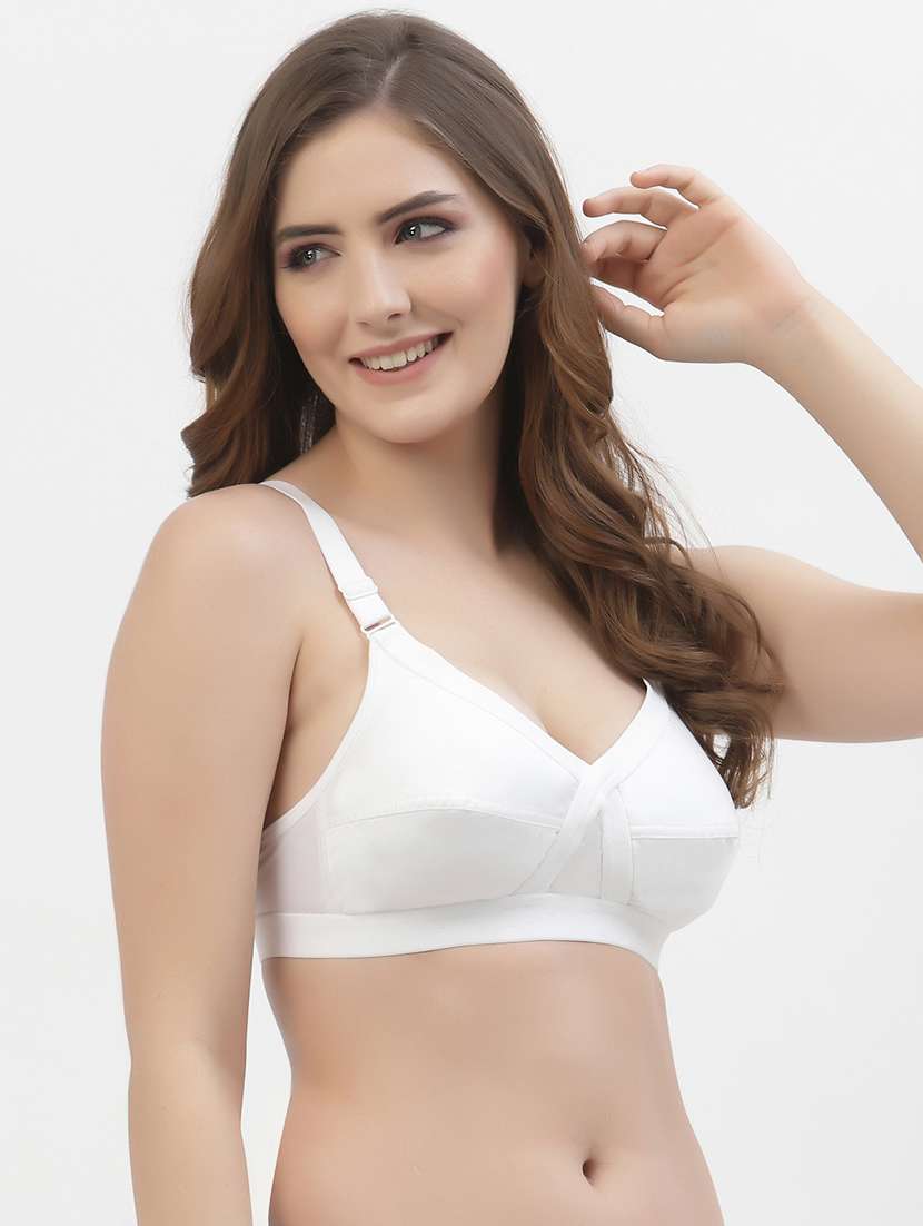 pack of 2 white solid bra - 21470657 -  Standard Image - 3