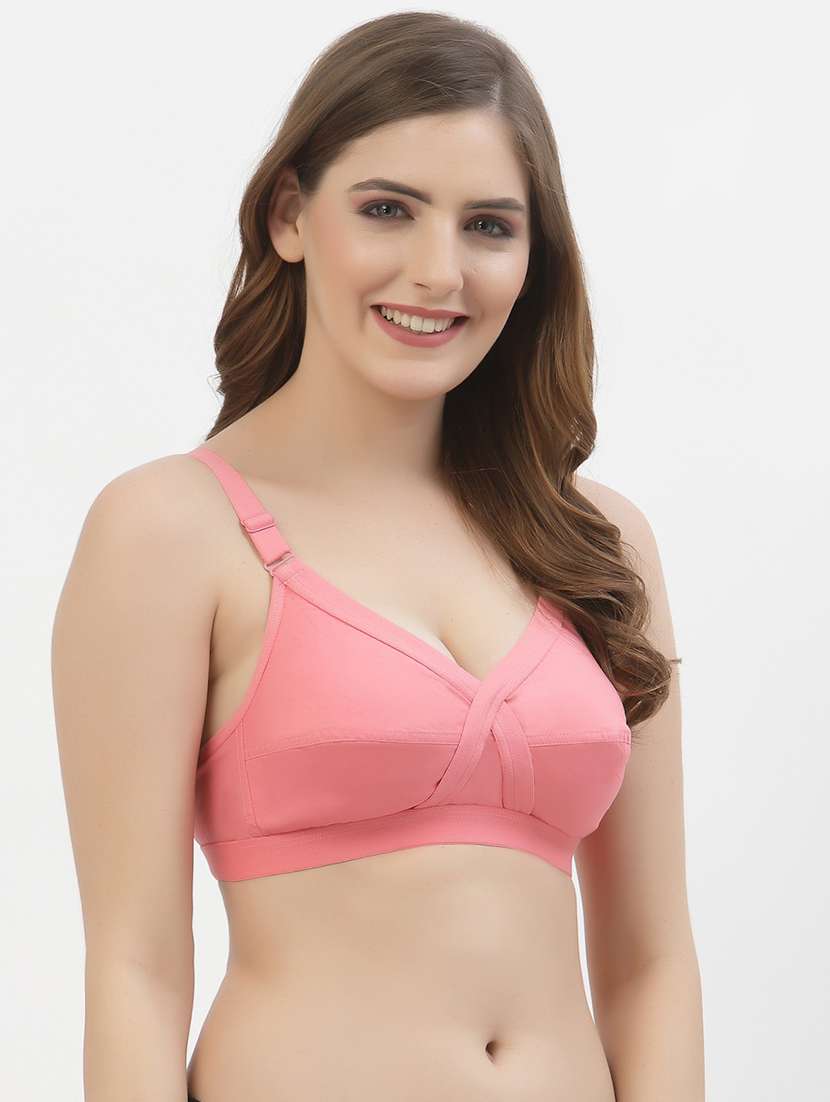 women pack of 2 solid regular bra - 21470677 -  Standard Image - 3