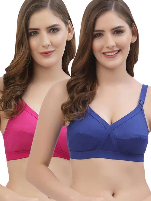 women pack of 2 cotton regular bra - 21470716 -  Standard Image - 0
