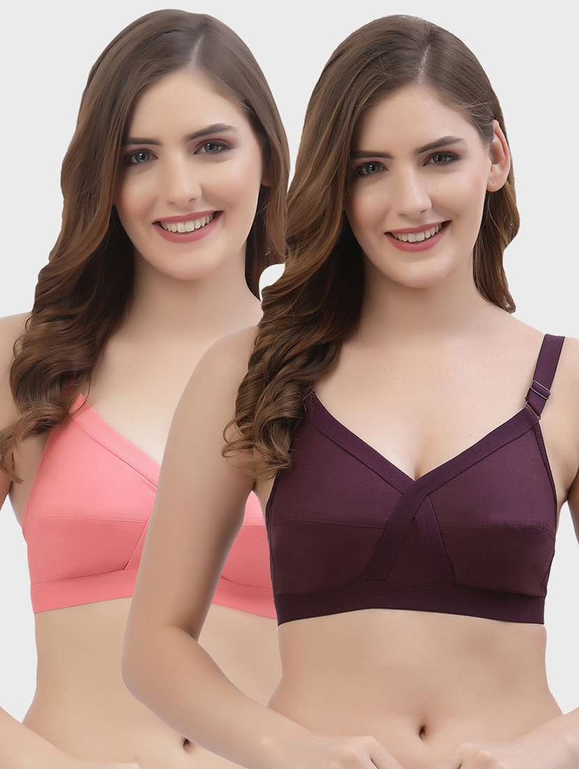 women pack of 2 cotton regular bra