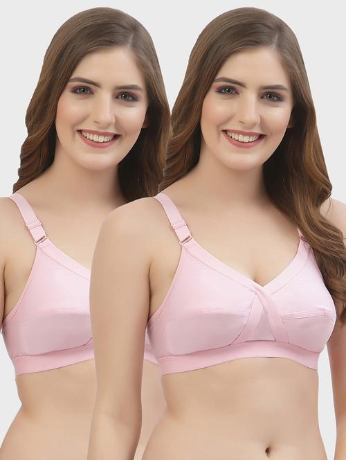 pack of 2 pink solid bra - 21470759 - Standard Image - 0