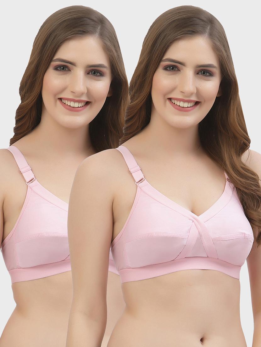 pack of 2 pink solid bra - 21470759 - Zoom Image - 0