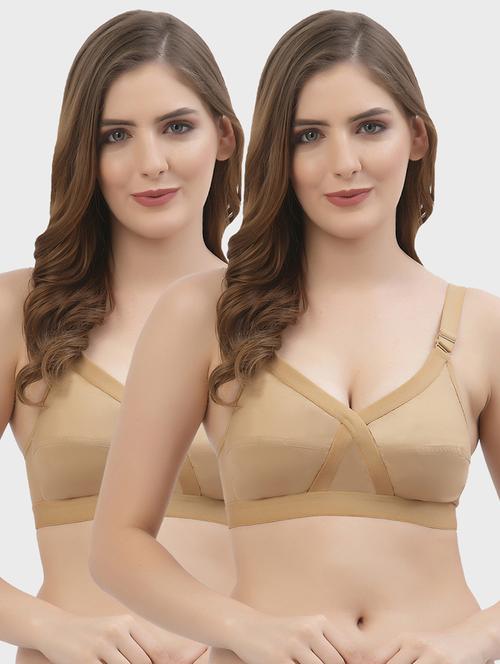 women pack of 2 cotton regular bra - 21470763 - Standard Image - 0