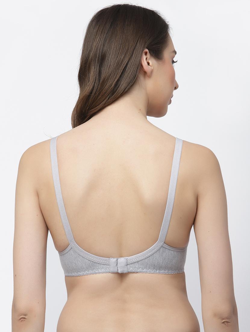 grey cotton blend regular bra - 21470839 - Standard Image - 3