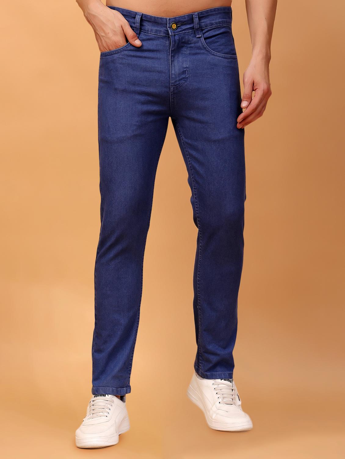 men mid rise plain denim jeans - 21471130 -  Zoom Image - 0