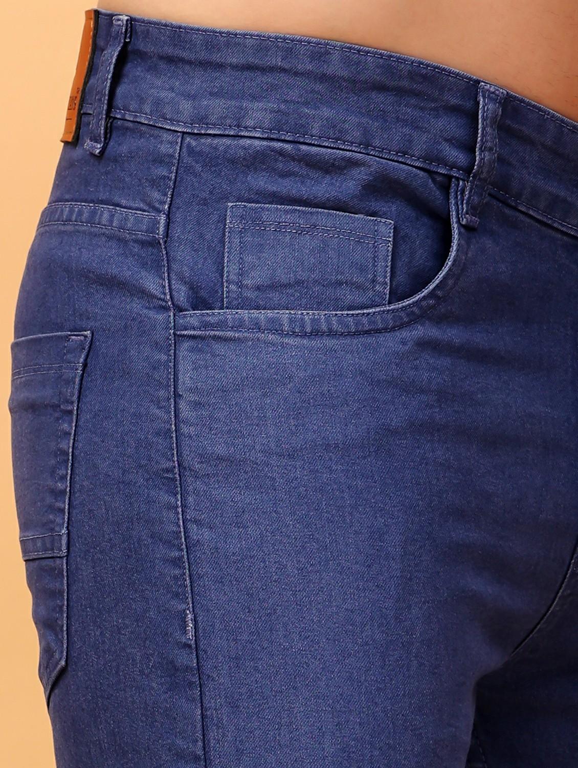 men mid rise plain denim jeans - 21471130 - Standard Image - 3