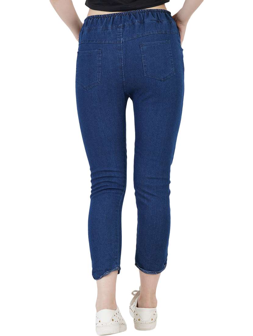 women printed denim jeans - 21471674 -  Standard Image - 3