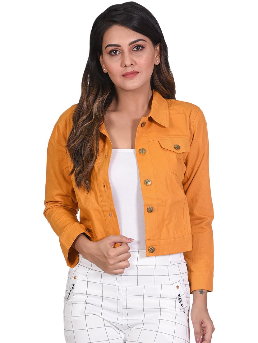 yellow denim jacket - 21473223 - Zoom Image - 0