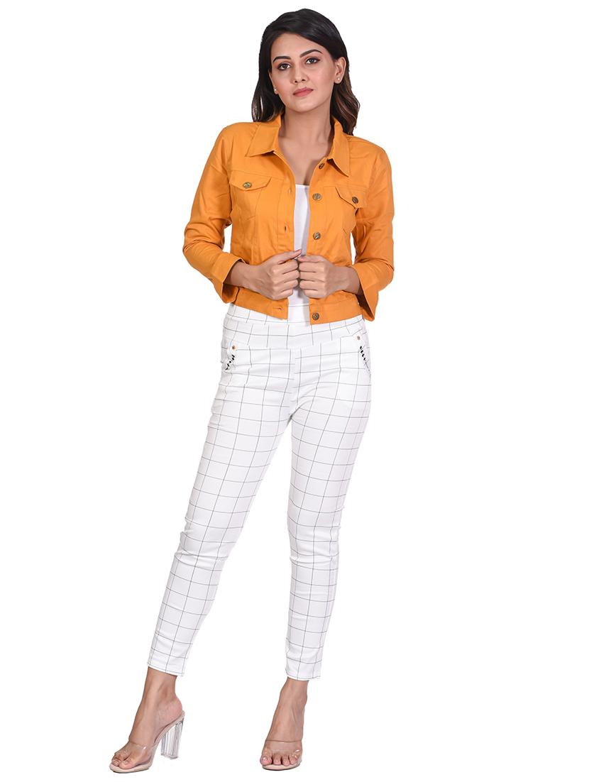 yellow denim jacket - 21473223 - Standard Image - 3