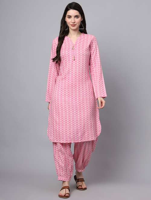 women pink printed co-ord set - 21473452 -  Standard Image - 0