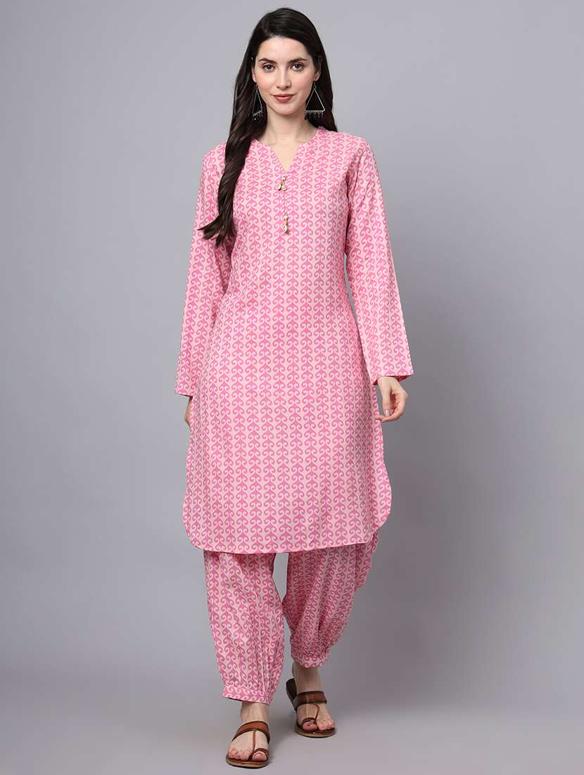 women pink printed co-ord set - 21473452 -  Zoom Image - 0