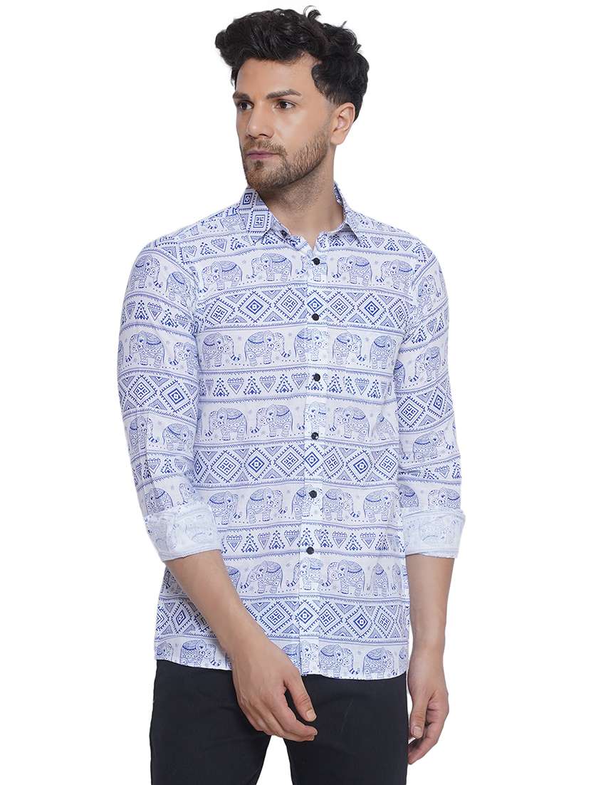 white cotton casual shirt