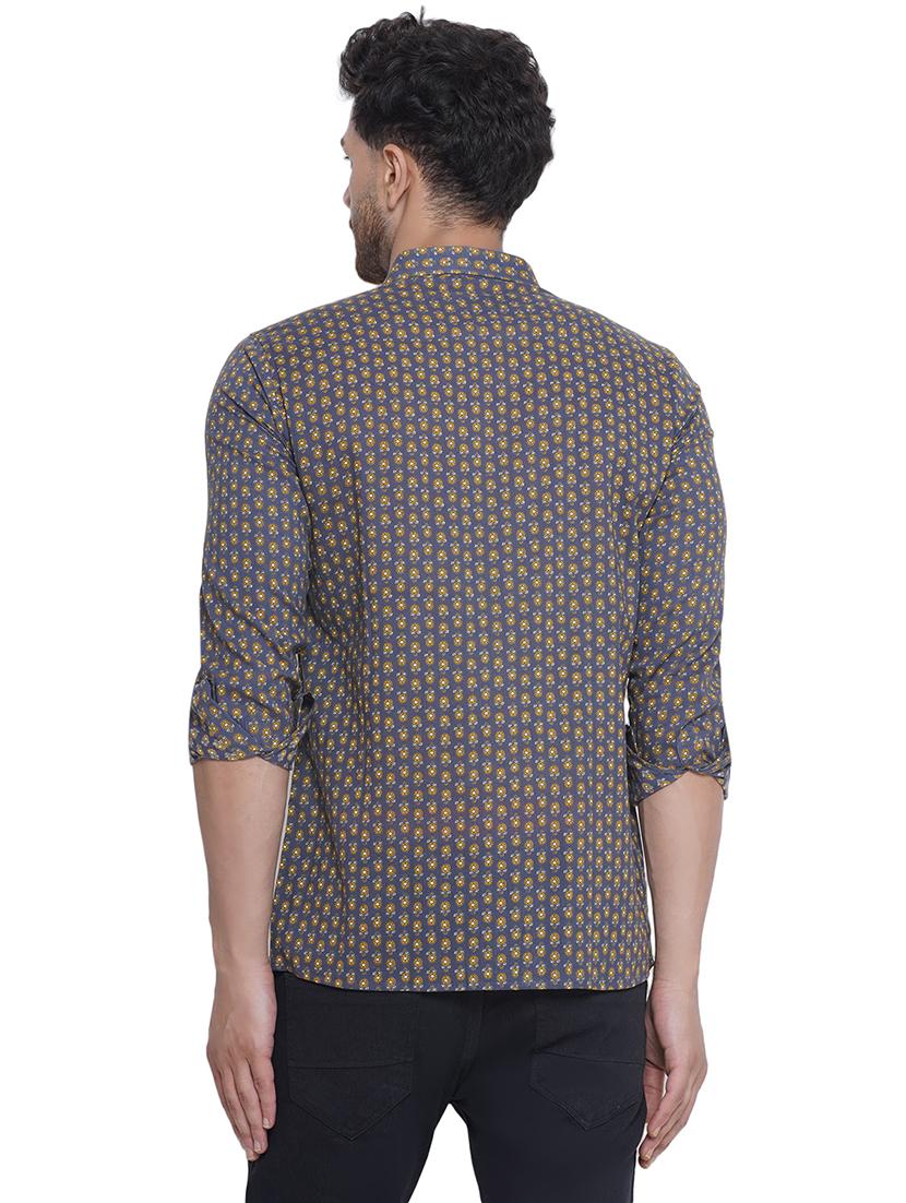 men printed long sleeve cotton casual shirt - 21473555 - Standard Image - 3