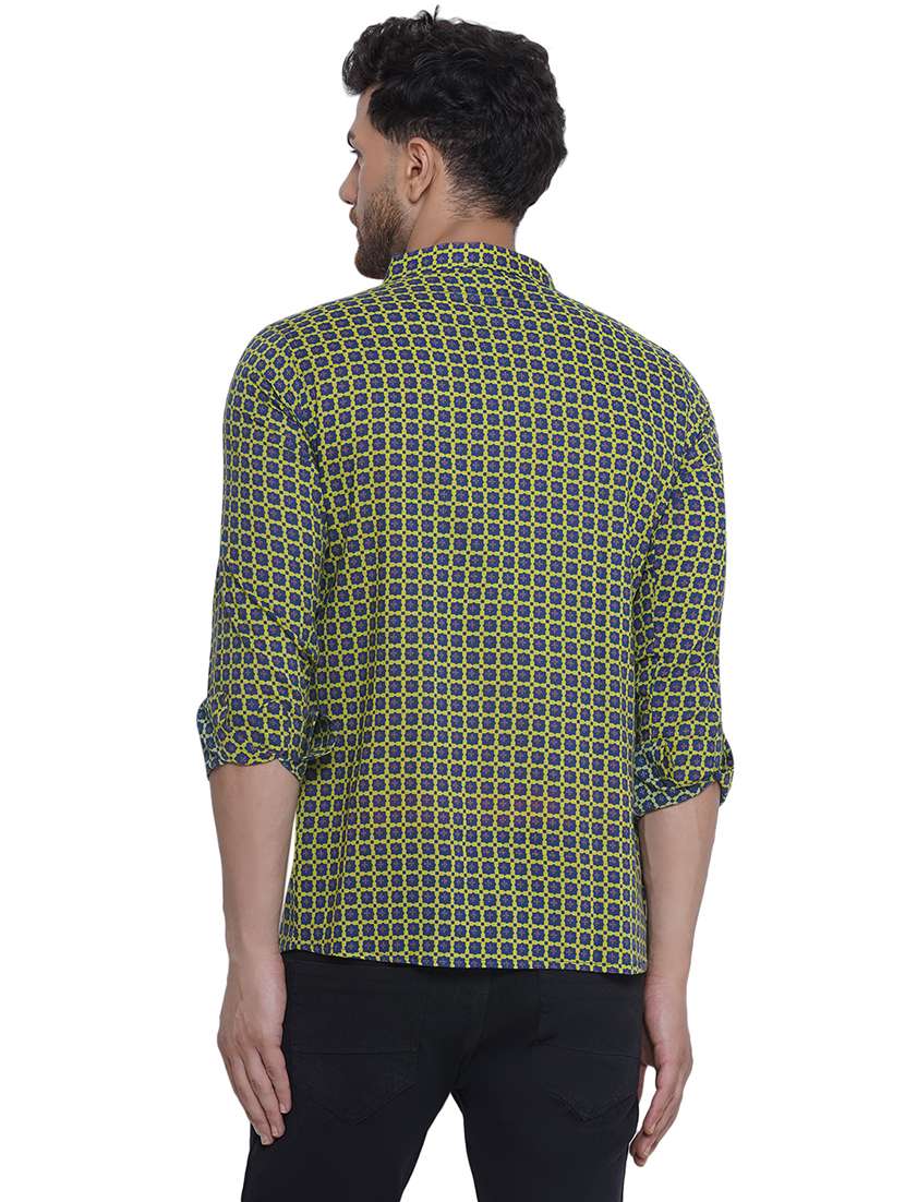 men printed long sleeve cotton casual shirt - 21473556 -  Standard Image - 3