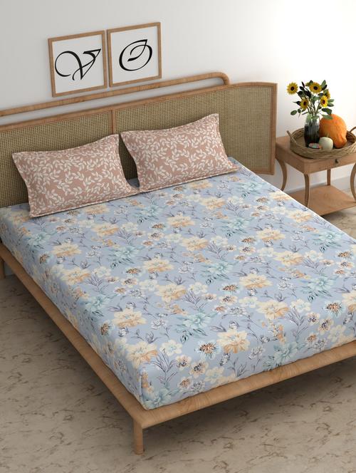 chhavi india 210 tc double king bedsheet - 21473584 - Standard Image - 0