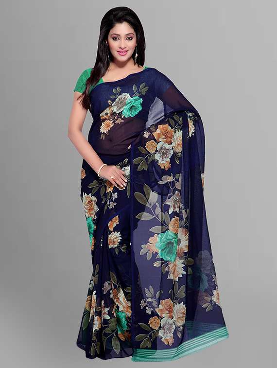 women pack of 2 casual wear combo sarees with blouse