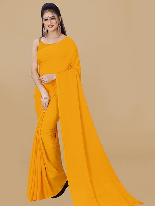 women solid casual wear sarees with blouse - 21478469 -  Standard Image - 0