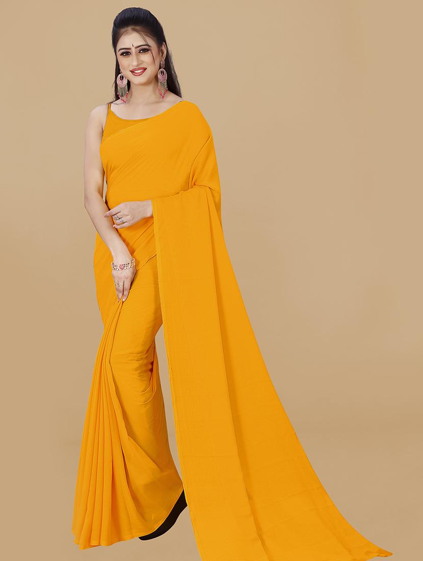 women solid casual wear sarees with blouse - 21478469 -  Zoom Image - 0