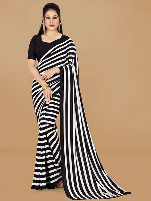 women casual wear georgette saree with blouse - 21479777 -  Standard Image - 0