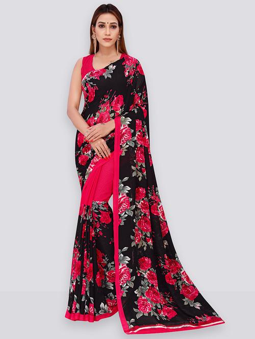 floral printed saree with blouse - 21480521 -  Standard Image - 0