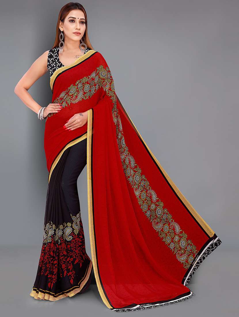 women casual wear georgette saree with blouse
