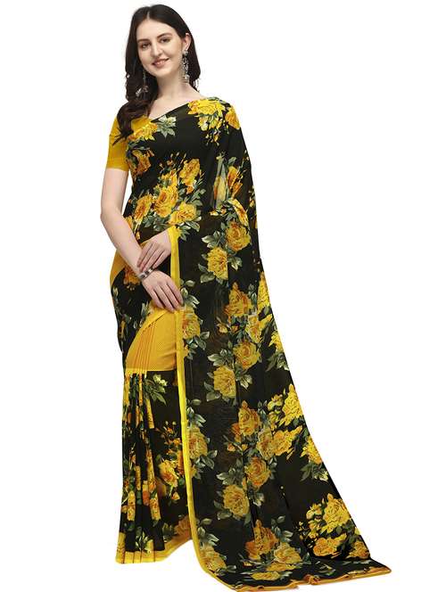 women casual wear georgette saree with blouse - 21480603 -  Standard Image - 0