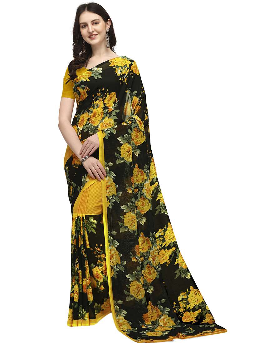 women casual wear georgette saree with blouse