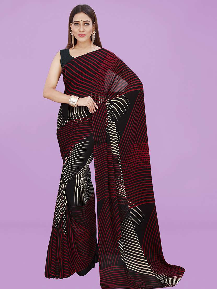 women casual wear georgette saree with blouse - 21480619 -  Zoom Image - 0