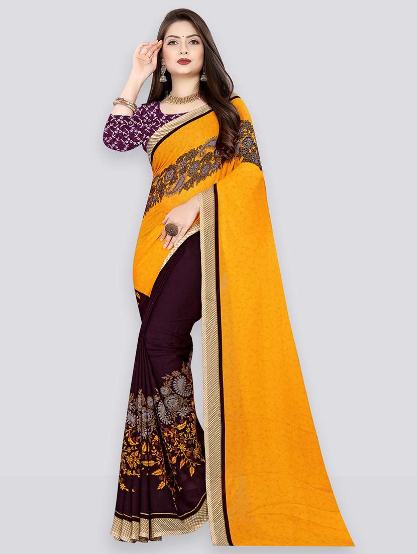 women casual wear georgette saree with blouse
