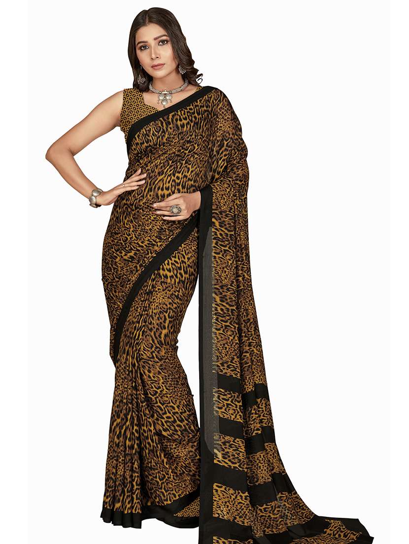 women casual wear georgette saree with blouse
