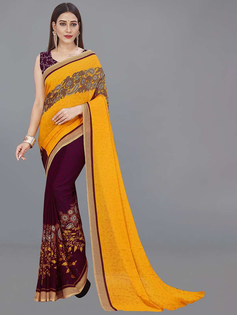 women casual wear georgette saree with blouse