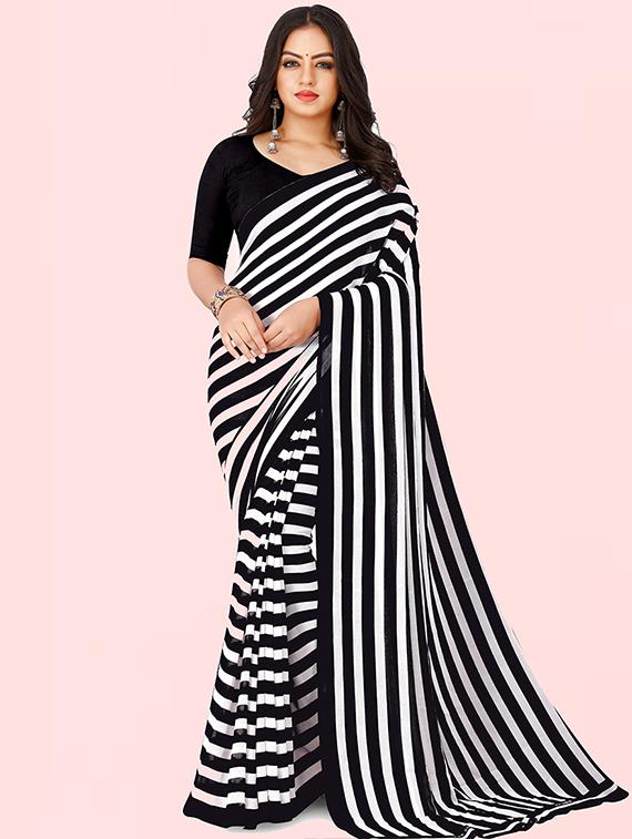women casual wear georgette saree with blouse - 21480833 - Zoom Image - 0